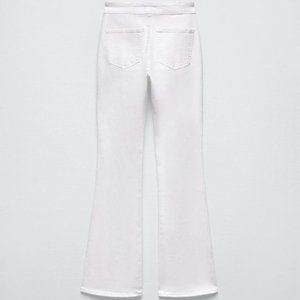 NWT ZARA Flared Skinny Jeggings White